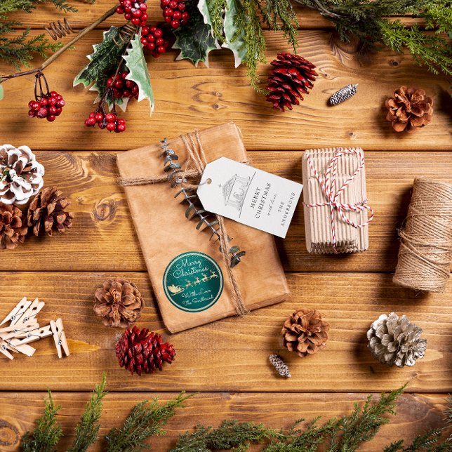 Frohe Namen Weihnachten Heilige Familie Gray Geschenkanhänger (Merry To Name Holiday Christmas Holy Family Gray Gift Tags)