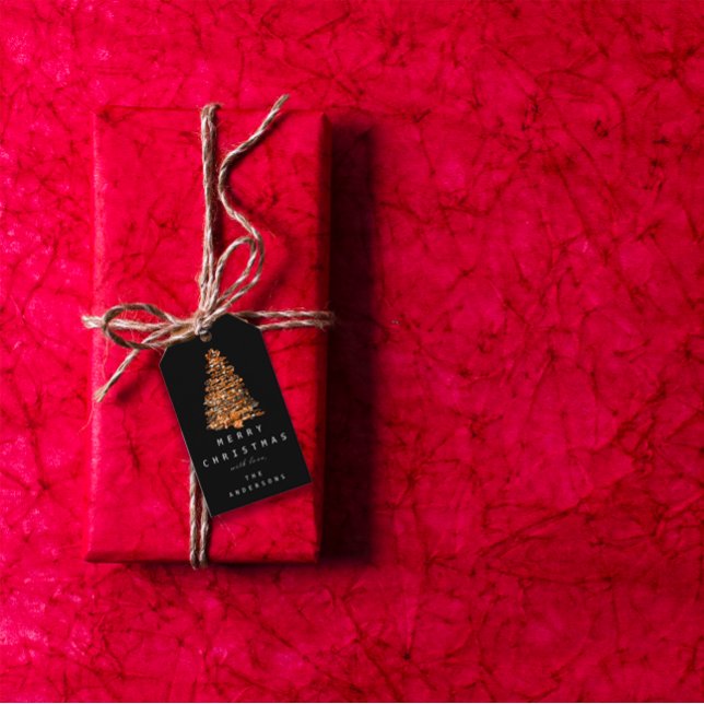 Frohe Namen Weihnachtsbaum grüne Kupfer Geschenkanhänger (Merry To Name Holiday Christmas Tree Green Copper Gift Tags)