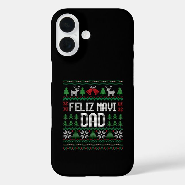 Frohe Navi Papa Lustiger hässlicher Weihnachtspull Case-Mate iPhone Hülle (Rückseite)
