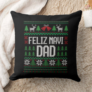 Frohe Navi Papa Lustiger hässlicher Weihnachtspull Kissen