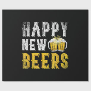 Frohe neue Bierparty Geschenkpapier