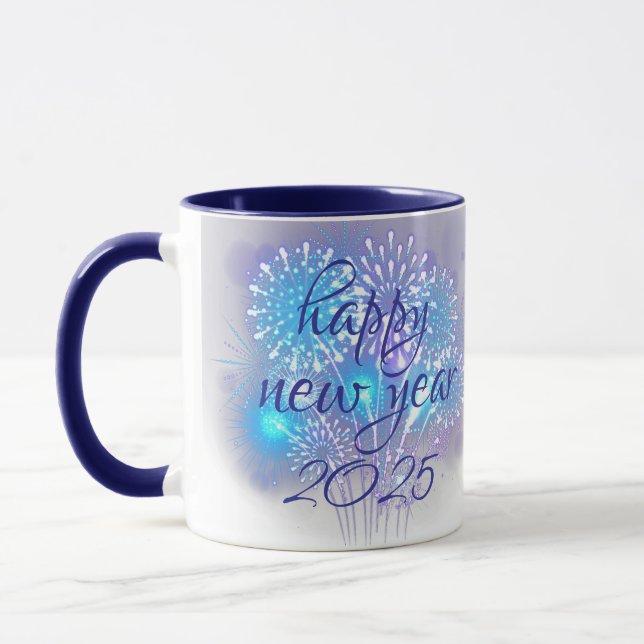 frohe neue Jahr 2025 Kaffee-Tasse Tasse (Links)