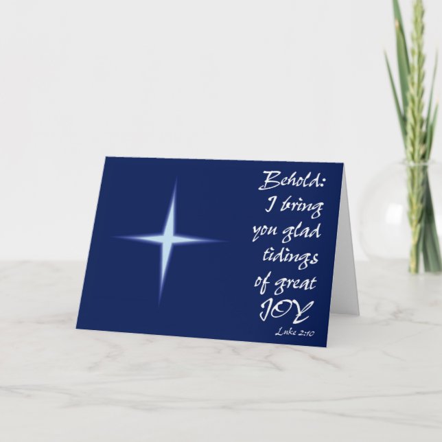 Frohe Neuigkeiten Feiertagskarte (Vorderseite)