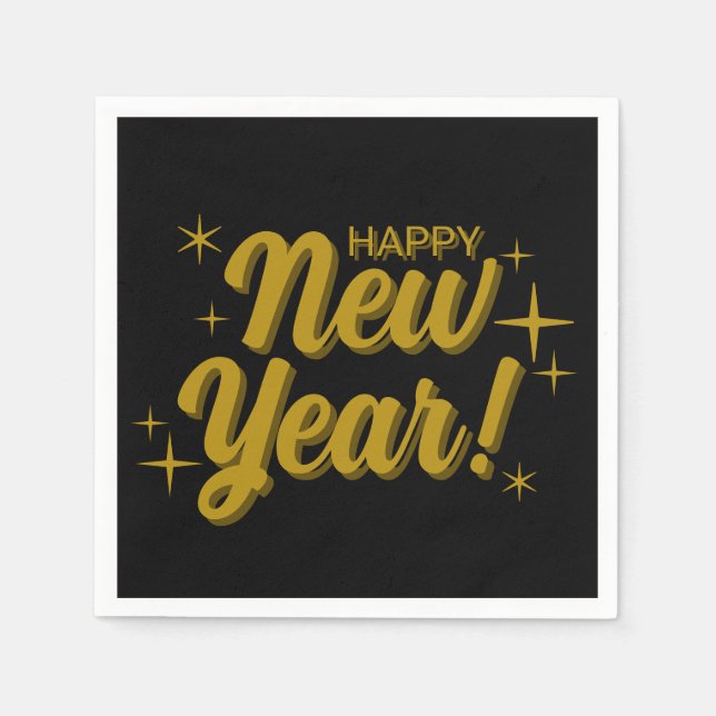 Frohe Neujahrs Servietten (Vorderseite)