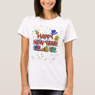 Frohe Neujahrspartyhüte T-Shirt