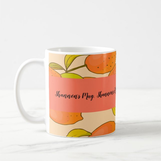 Frohe Orange Lemon Frucht Kaffeetasse (Links)