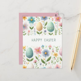 Frohe Osterblüten Postkarte