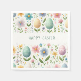 Frohe Osterblüten Serviette