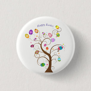 Frohe Osterdekorative Baumeier Button