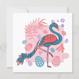 Frohe Ostereier Pfauenretro Einladung