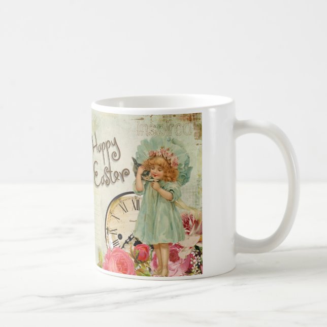 frohe Osterfrau Tasse (Rechts)