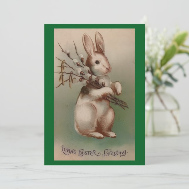 Frohe Ostergrußkarte Feiertagskarte (Stehend Vorderseite)