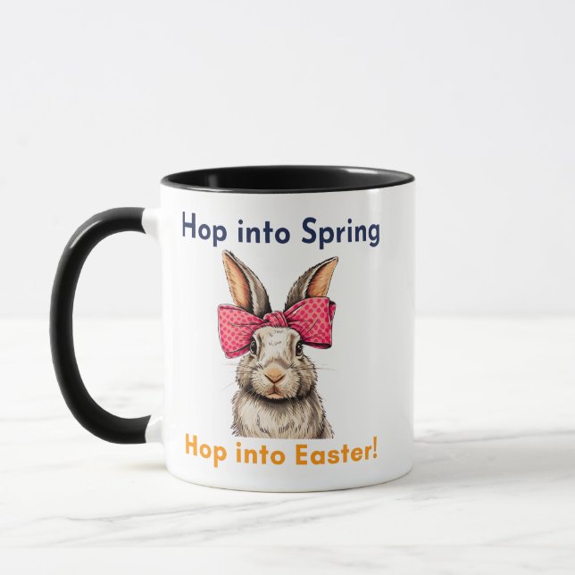 Frohe Osterhase, Ostertag Tasse (Links)