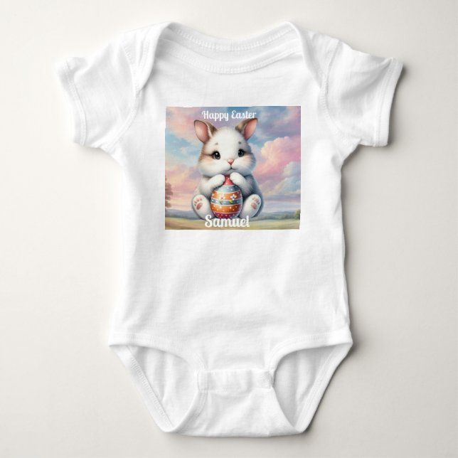 Frohe Osterjunge Baby Strampler (Vorderseite)