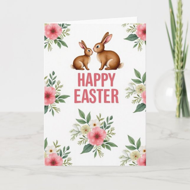 Frohe Ostermännchen Karte (Vorderseite)