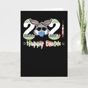 Frohe Ostern 2021 Florale Quarantäne-Maske Impfsto Karte