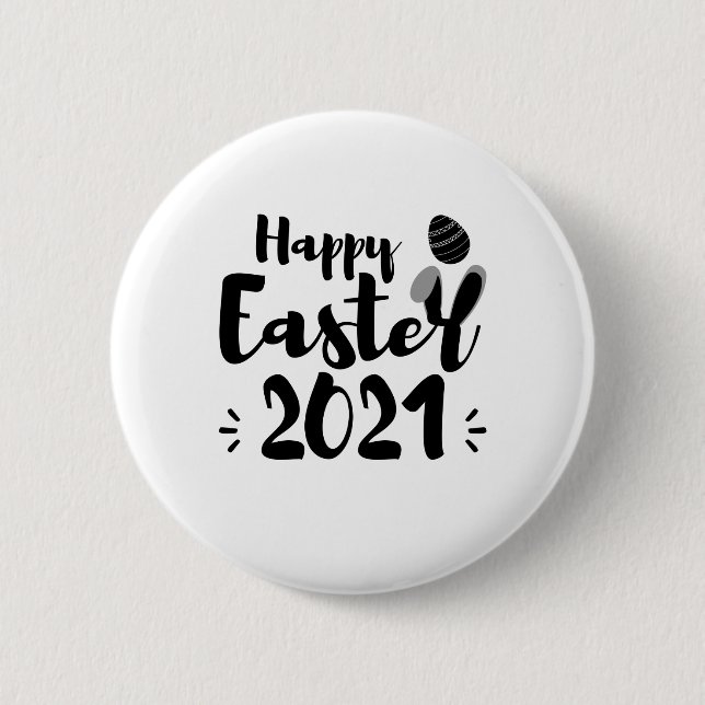 Frohe Ostern 2021 Lustiger Quarantäne-Ostertag 202 Button (Vorderseite)