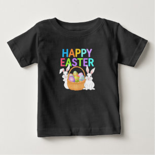Frohe Ostern 2025 Eier Hase Süßer Hase Baby T-shirt