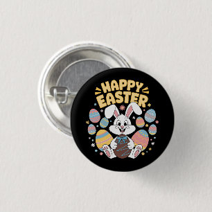Frohe Ostern 2025 Eier Hase Süßer Hase Button