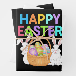 Frohe Ostern 2025  Eier Hase Süßer Hase Geschenkpapier Set