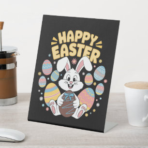 Frohe Ostern 2025 Eier Hase Süßer Hase Sockelschild