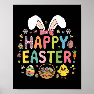 Frohe Ostern 2025 Süßer Hase Osterhase Ostertag Fr Poster