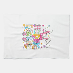 Frohe Ostern 2026 Süßer Hase Ostertag Frau Geschirrtuch