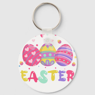 frohe Ostern (3), Retro, Vintage Schlüsselanhänger