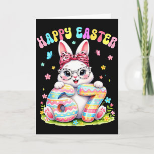 Frohe Ostern 67 Meme-Hase sechs sieben süßer Hase Karte