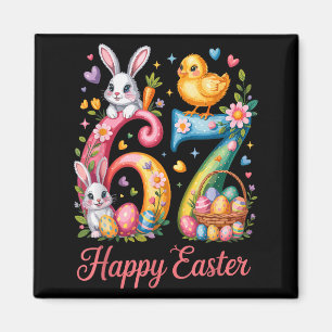 Frohe Ostern 67 Meme Zahl Geburtstag Bunny Küken Magnet