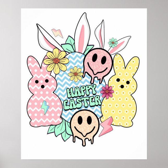 frohe Ostern (6), Retro, Vintage Poster (Vorne)