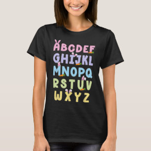 Frohe Ostern Alphabet Abc Elemeno für Lehrer T-Shirt