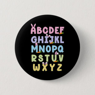 Frohe Ostern Alphabet Abcs Elemeno Für Lehrer Button