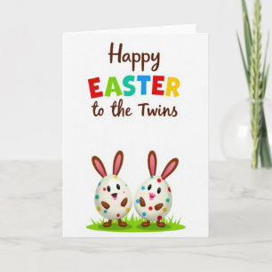 Frohe Ostern an die Zwillinge Karte