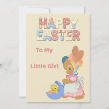 Frohe Ostern an mein kleines Mädchen Postkarte
