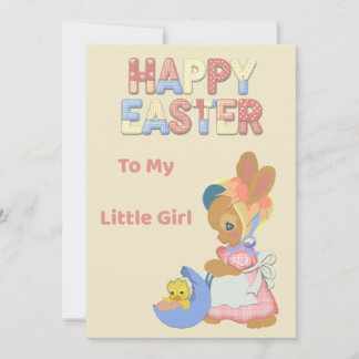 Frohe Ostern an mein kleines Mädchen Postkarte