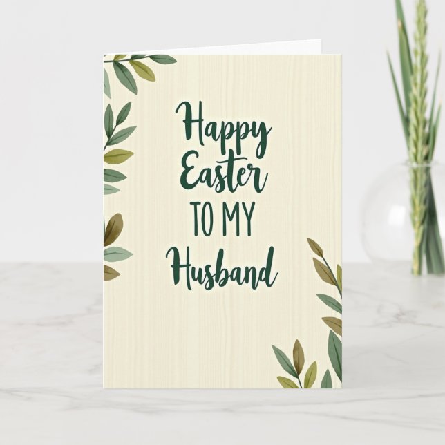 Frohe Ostern an meinen Ehemann Karte (Vorderseite)