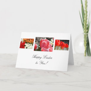 Frohe Ostern an Sie! Grußkarten Tulpen Blumen Feiertagskarte