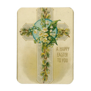 Frohe Ostern - Antike Postkarte, Magnet