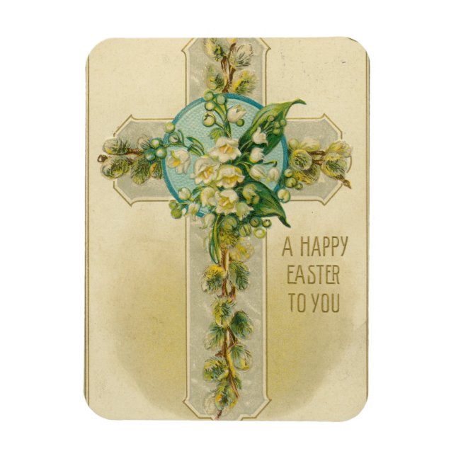 Frohe Ostern - Antike Postkarte,  Magnet (Vertikal)