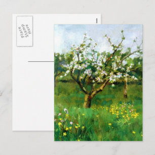 Frohe Ostern. Apfelblüten Fine Art Feiertagspostkarte