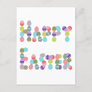 Frohe Ostern aus Eiern Funny Ostereier Feiertagspostkarte