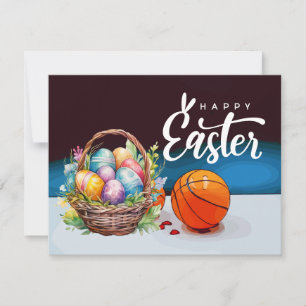Frohe Ostern Basketball Urlaub für Spieler Feiertagskarte
