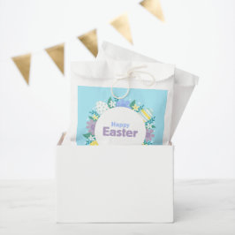 Frohe Ostern Blumen und Eier Geschenktütchen