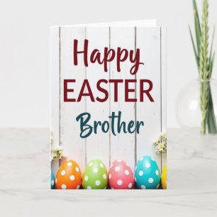 Frohe Ostern Bruder Polka Dot Karte