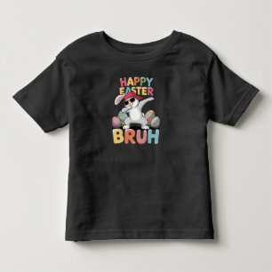 Frohe Ostern Bruh Bro Lustiger Dabbing-Hase Kaninc Kleinkind T-shirt