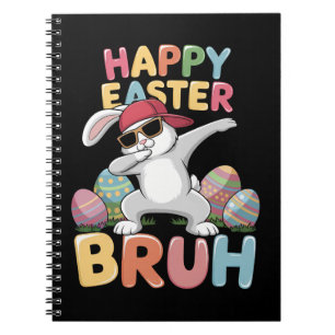 Frohe Ostern Bruh Bro Lustiger Dabbing-Hase Kaninc Notizblock
