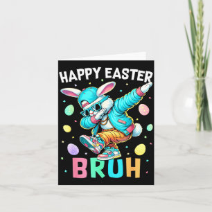 Frohe Ostern Bruh Bunny Dab Rabbit Tanz Jungen Kin Karte