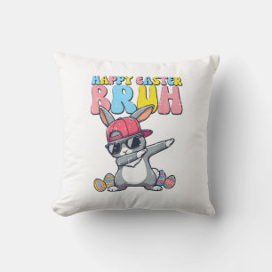 Frohe Ostern Bruh Bunny Dab Rabbit Tanz Jungen Kin Kissen