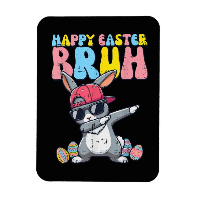 Frohe Ostern Bruh Hase Dab Hase Tanz Magnet (Vertikal)